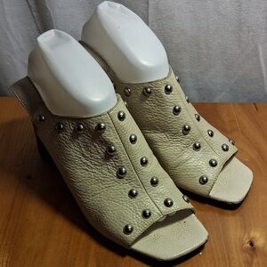 Christian Di Riccio Studded Cream Women's Shoes Size 41
